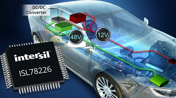 Intersil  车载12V-48V  6相双向DC/DC控制器 ISL78226 